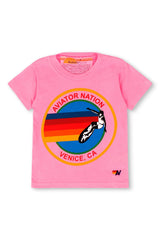 KID'S AVIATOR NATION TEE - NEON PINK