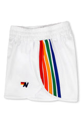 5 STRIPE KIDS FLEX JOGGER SHORT - WHITE