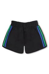 5 STRIPE KIDS FLEX JOGGER SHORT - BLACK
