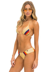 5 STRIPE TRIANGLE BIKINI TOP - GOLD