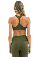 WOMEN'S 5 STRIPE SPORTS BRA - LEAF