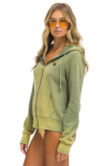 ESSENTIAL ZIP HOODIE - FADED ARMY