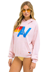 LOGO PULLOVER RELAXED HOODIE - LIGHT PINK