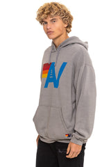 LOGO PULLOVER RELAXED HOODIE - SLATE