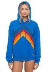 MOUNTAIN STITCH CHEVRON PULLOVER HOODIE RELAXED - ADVENTURE BLUE