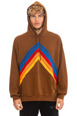 MOUNTAIN STITCH CHEVRON PULLOVER HOODIE RELAXED - CINNAMON