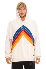 MOUNTAIN STITCH CHEVRON PULLOVER HOODIE RELAXED - VINTAGE WHITE