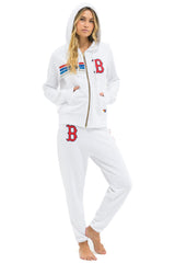 BOSTON RED SOX 5 STRIPE SWEATPANTS - WHITE // USA