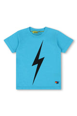KID'S BOLT TEE - NEON BLUE