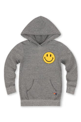 KID'S SMILEY 2 PULLOVER HOODIE - HEATHER GREY