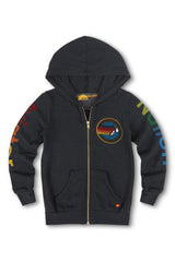 KID'S AVIATOR NATION ZIP HOODIE - CHARCOAL