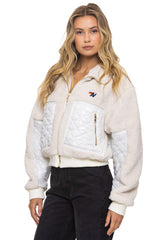 TEDDY FULL ZIP JACKET - VINTAGE WHITE