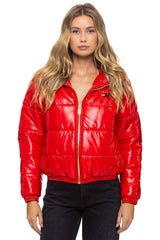 BOLT LUXE APRES PUFFER JACKET - GLOSSY CHERRY