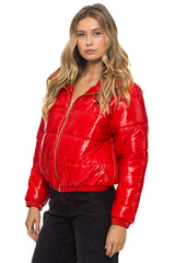 BOLT LUXE APRES PUFFER JACKET - GLOSSY CHERRY
