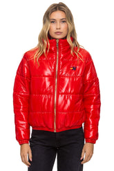 BOLT LUXE APRES PUFFER JACKET - GLOSSY CHERRY