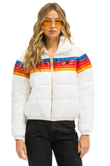 5 STRIPE APRES JACKET - GLOSSY WHITE