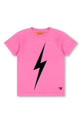 KID'S BOLT TEE - NEON PINK