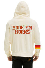 UNIVERSITY OF TEXAS HOOKEM ZIP HOODIE - VINTAGE WHITE