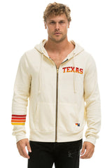 UNIVERSITY OF TEXAS HOOKEM ZIP HOODIE - VINTAGE WHITE