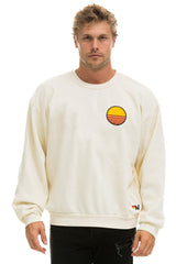 SUNSET PATCH RELAXED CREW SWEATSHIRT - VINTAGE WHITE