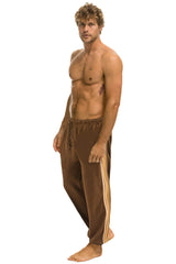 5 STRIPE SWEATPANTS - CHOCOLATE // ESPRESSO