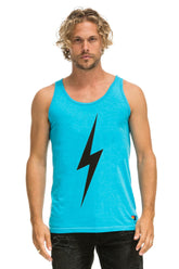 MEN'S BOLT TANK - NEON BLUE