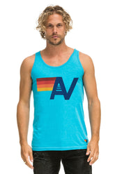 MEN'S LOGO TANK - NEON BLUE