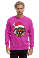 SANTA TIGER SWEATSHIRT - MAGENTA