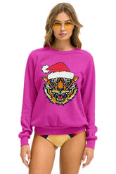 SANTA TIGER SWEATSHIRT - MAGENTA
