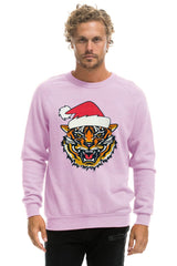 SANTA TIGER SWEATSHIRT - MAUVE