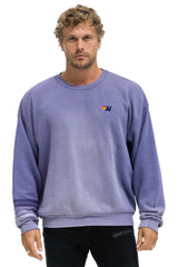 RUGBY STITCH RELAXED CREW SWEATSHIRT - FADED GRAPE