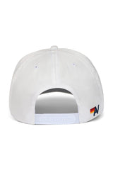 MEMBERS EXCLUSIVE VINTAGE SATIN SCRIPT TRUCKER HAT - WHITE // BLACK