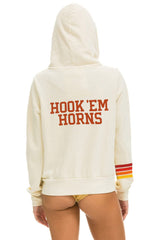 UNIVERSITY OF TEXAS HOOKEM ZIP HOODIE - VINTAGE WHITE