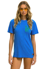 LOS ANGELES WINE & FOOD 2025 CREW TEE SHIRT - ADVENTURE BLUE
