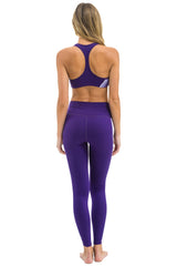 FULL LENGTH HI-RISE 5 STRIPE LEGGINGS - GRAPE