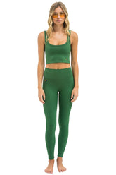 WIDE RIB FULL LENGTH HI-RISE LEGGINGS - PALM