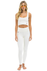 WIDE RIB FULL LENGTH HI-RISE LEGGINGS - VINTAGE WHITE