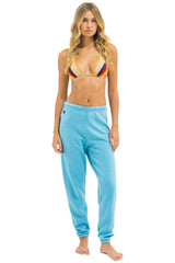 5 STRIPE SWEATPANTS - AQUA // AQUA