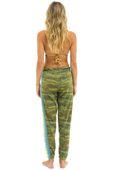 5 STRIPE SWEATPANTS - CAMO // LIME AQUA