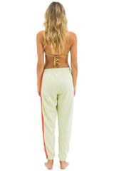 5 STRIPE SWEATPANTS - LIME CREAM // WHITE NEON