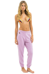 5 STRIPE SWEATPANTS - MAUVE // PINK