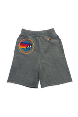AVIATOR NATION MALIBU KIDS SWEATSHORTS - HEATHER GREY