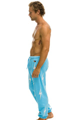 BOLT STITCH REPEAT SWEATPANTS - SKY // WHITE