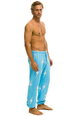 BOLT STITCH REPEAT SWEATPANTS - SKY // WHITE