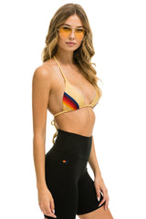 CHECKER STRIPE 6 INCH HI-RISE BIKER SHORT - BLACK