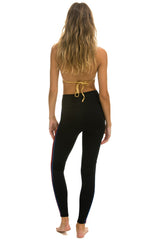 FULL LENGTH HI-RISE 5 STRIPE LEGGINGS - BLACK