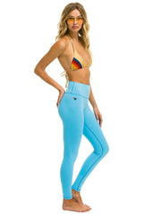 FULL LENGTH HI-RISE BOLT FADE LEGGINGS - SKY // PINK PURPLE