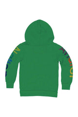 KID'S AVIATOR NATION ZIP HOODIE - KELLY GREEN