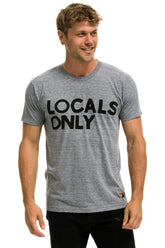 LOCALS ONLY TEE - HEATHER GREY