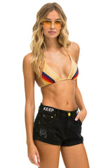 LOW RISE ROCKER JEAN SHORTS - VINTAGE BLACK